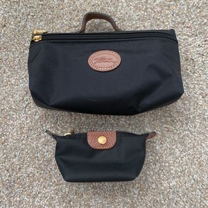 Longchamp “Le Pliage” Makeup bag & Coin purse